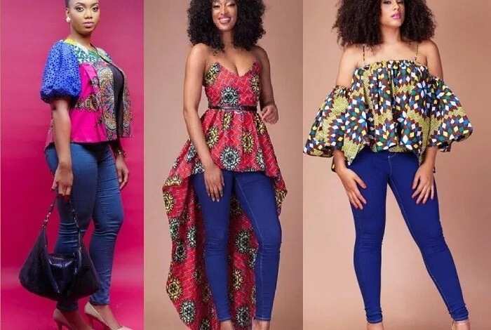 ankara tops on jeans