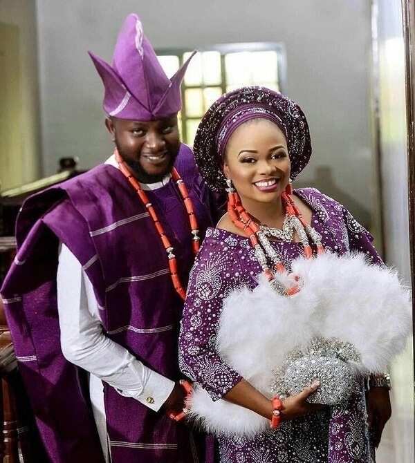 Yoruba couple purple
