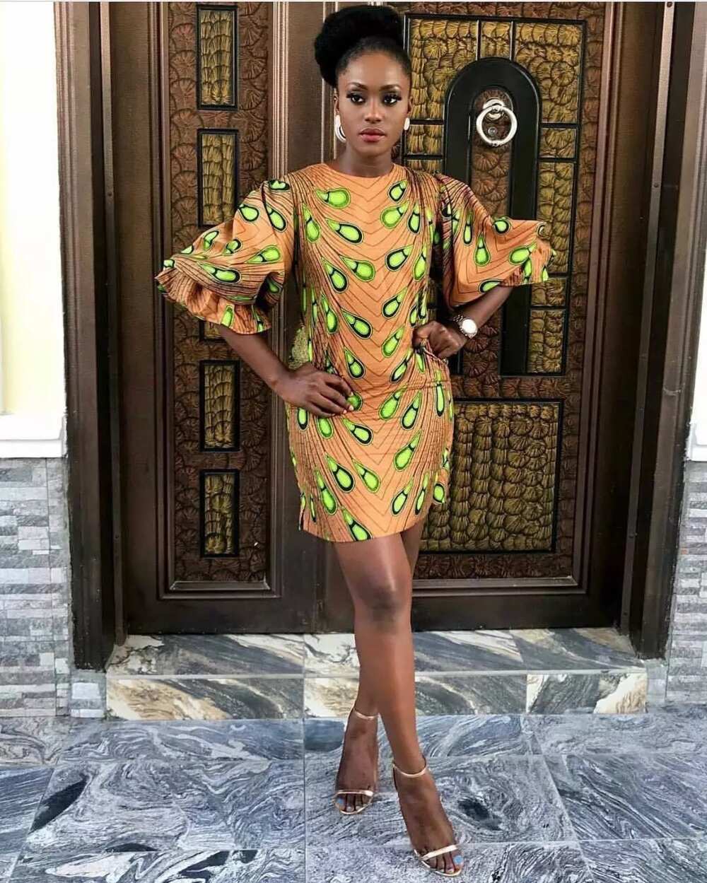 Short Ankara fitted dress