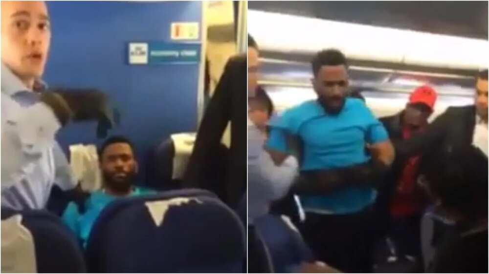 Nigerians flying from Amsterdam to Lagos stop the deportation of a Nigerian in handcuffs (photos, video)