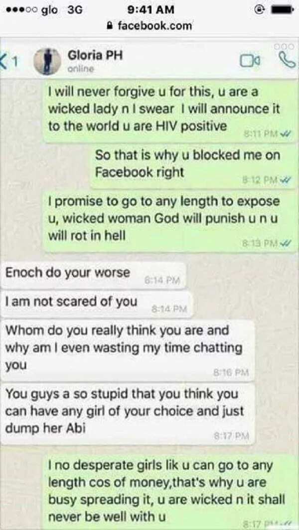 Nigerian lady allegedly infected a man with HIV, refuses to pick up his calls