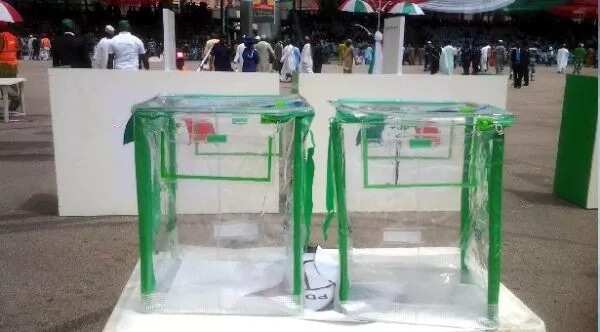 Elections vote boxes in Nigeria