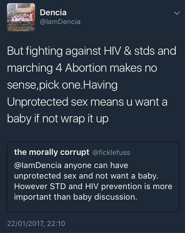 Dencia says she does not support ‘marching for abortion’