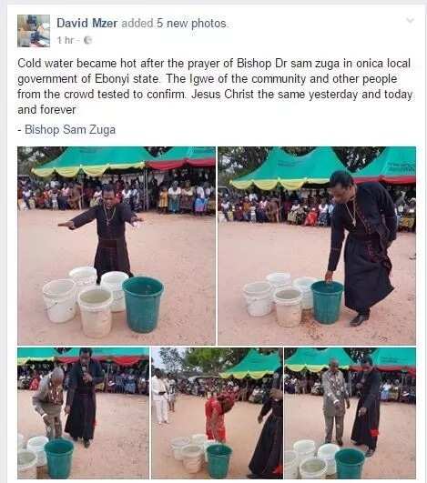 Pastor turns cold water into hot in Ebonyi