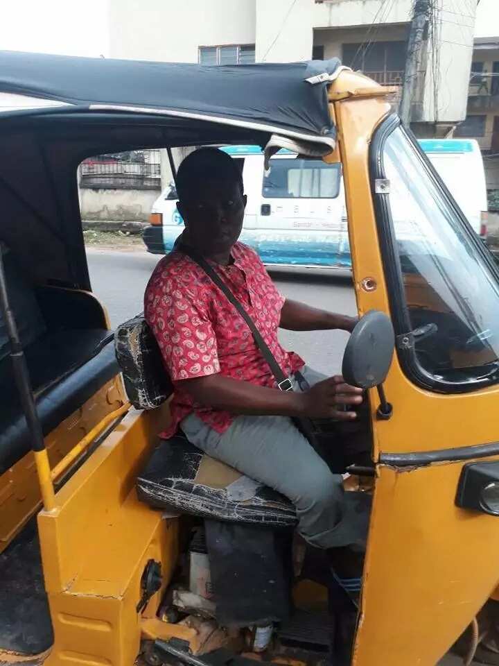 Meet hardworking widow in Abia who takes care of her family by driving Keke (photos)