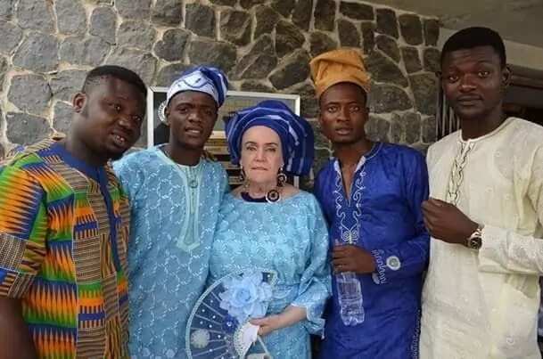 Young Nigerian man celebrates his much older white wife on Facebook (photos)