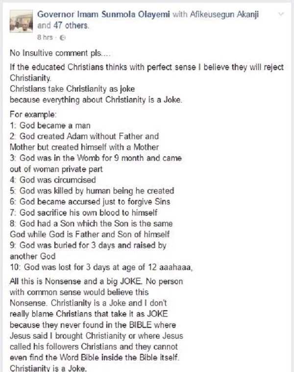 Everything about Christianity is a joke!