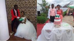 Beautiful Enugu-based couple decorate wedding venue with a blend national colours (photos, video)