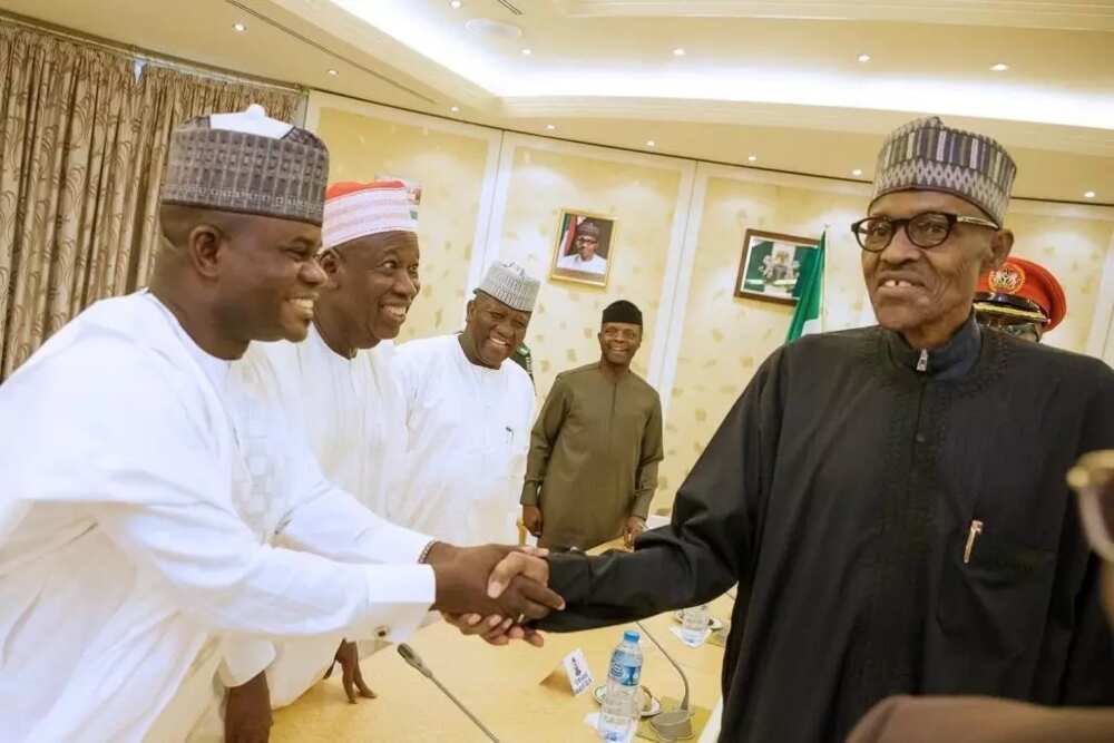 Rochas Okorocha, 4 other governors who left their states to welcome Buhari in Abuja