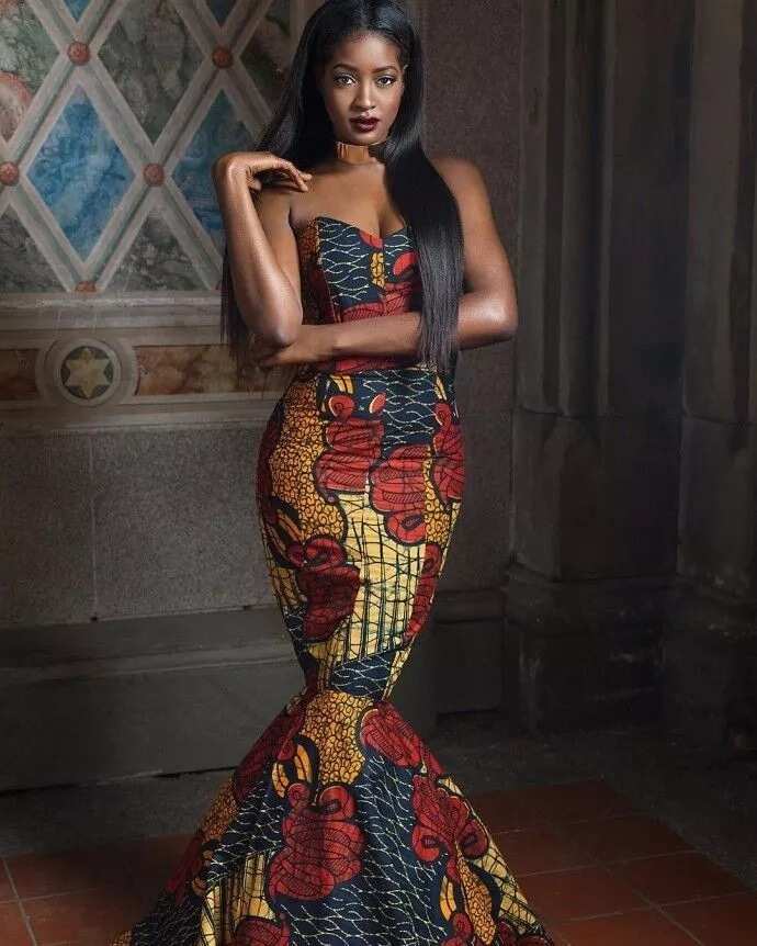 Flowing gowns made with ankara to rock in 2018