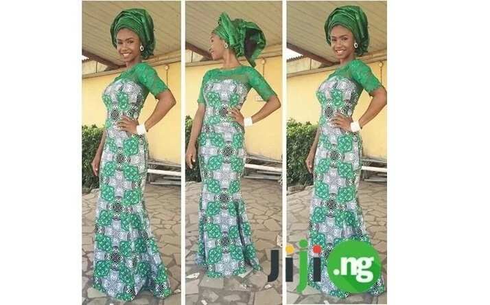 Ankara and lace - Mix of styles for a gorgeous outfit