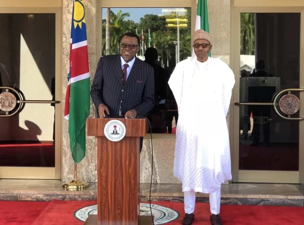 Breaking: President Buhari receives president of Namibia (photos)