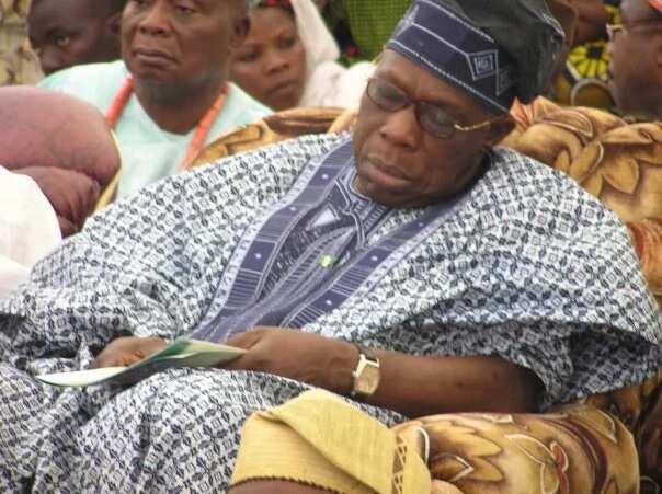 Image result for Olusegun Obasanjo caught sleeping