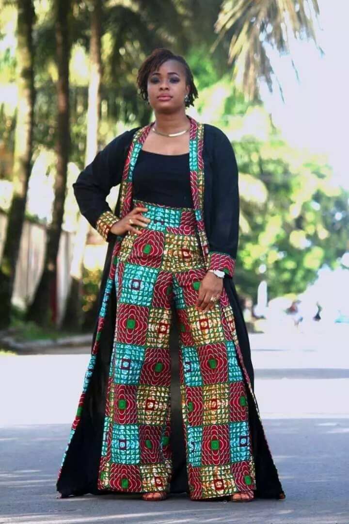 ankara plain and pattern styles for ladies