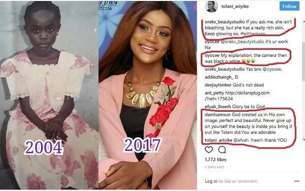 Nigerians react to this lady’s transformation photos after 13 years