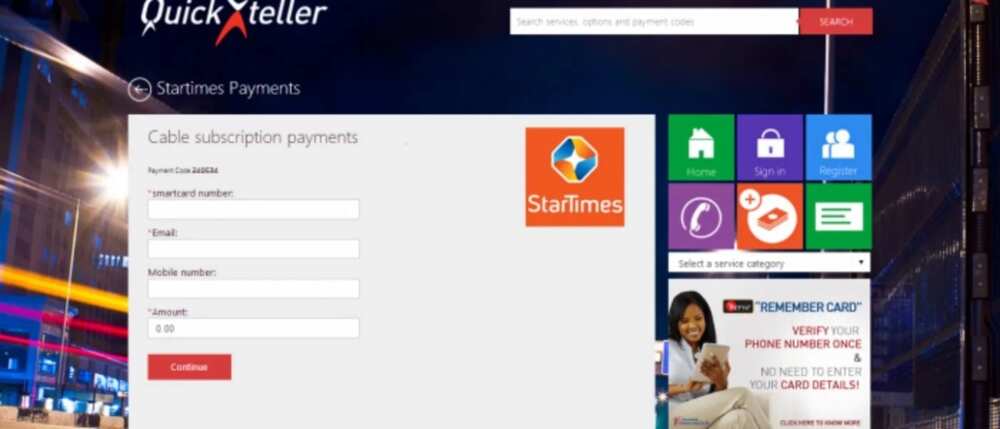 QuickTeller DStv, GoTv & StarTimes payment guide
