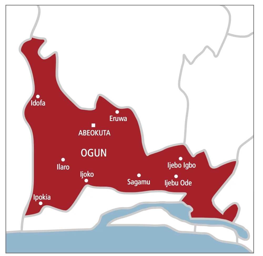 Ogun State map Ogun State map