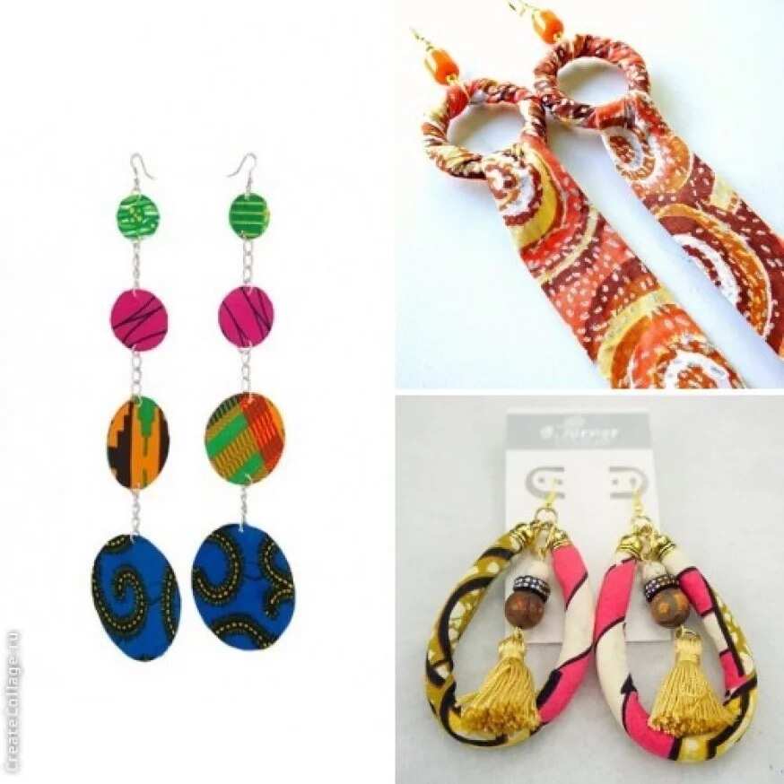 Ankara earrings variants