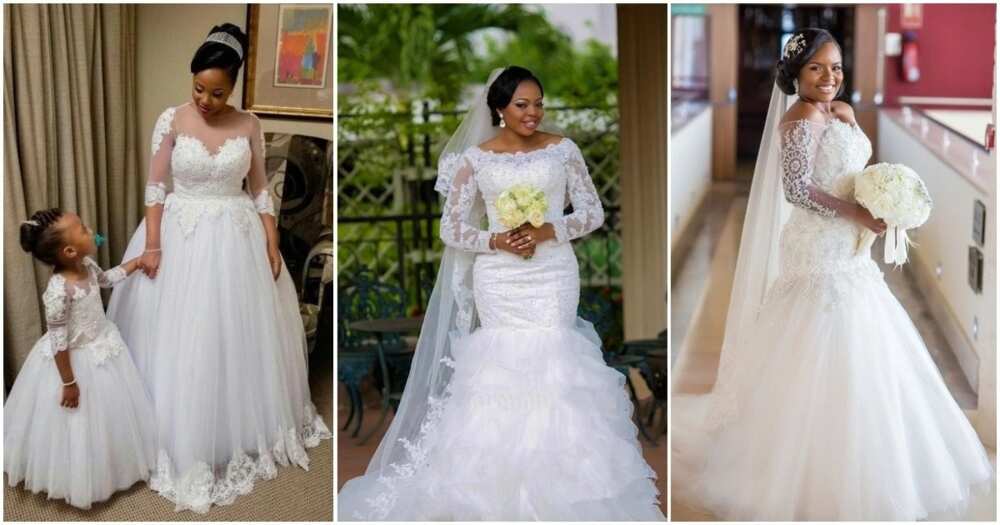Lace gowns are the latest wedding trend in Nigeria Lace gowns are the latest wedding trend in Nigeria