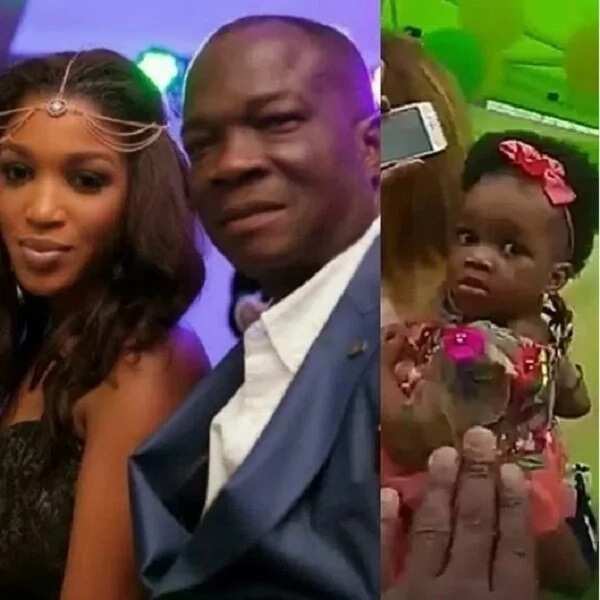 Dabota Lawson and daughter at her first birthday
Source: Yabableftonline