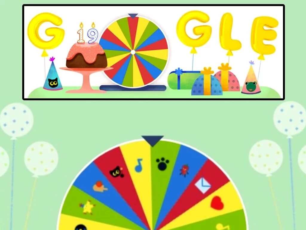 google doodle birthday spinner
