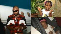 My last born for now - Davido reveals he wants another baby as he shares a photo of baby Hailey