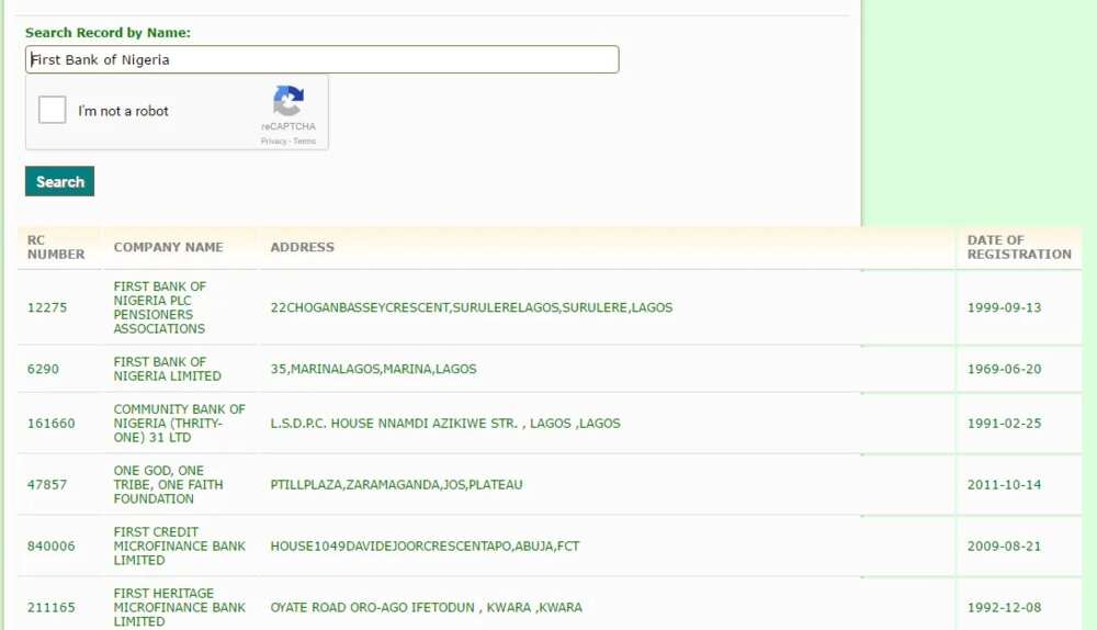 CAC public search result CAC public search result