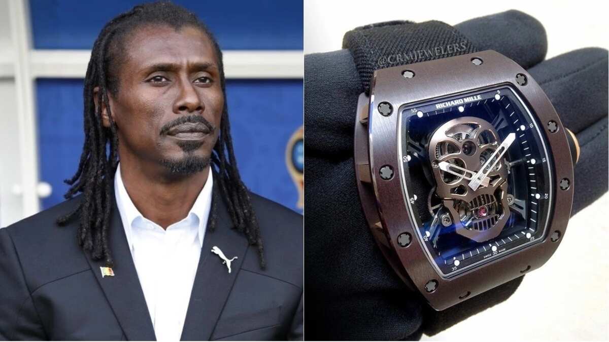 Senegal coach Aliou Cisse wears a N70.8m watch during a match