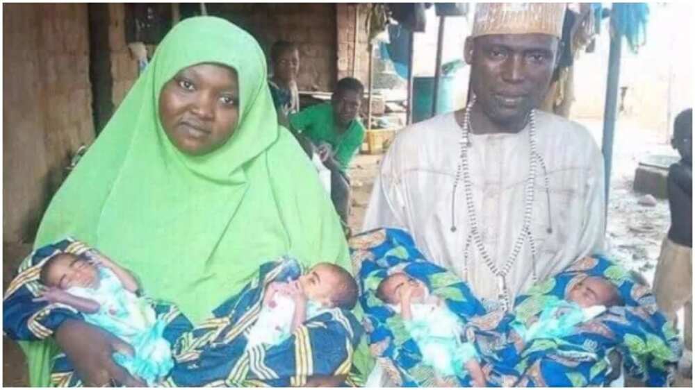 Nigerian couple welcomes quadruplet girls