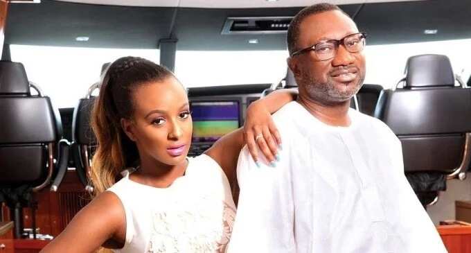 Femi Otedola and daughter