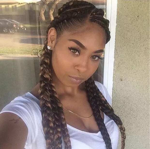 Nigerian braids for round face - Legit.ng