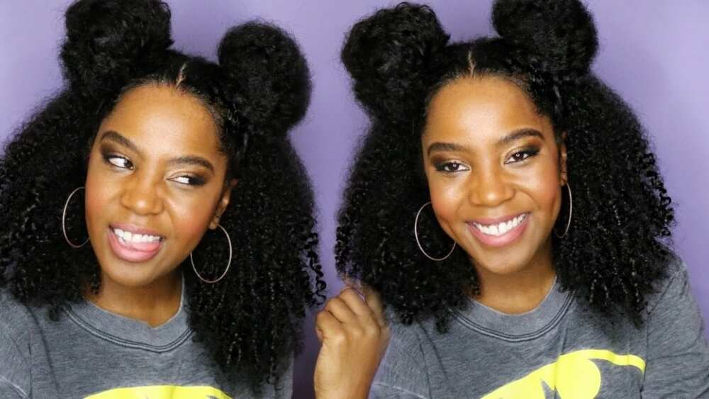 Half-up double buns Half-up double buns