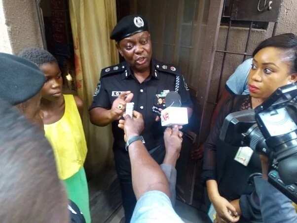The Lagos state commissioner of police, recues 11 old girl locked without food