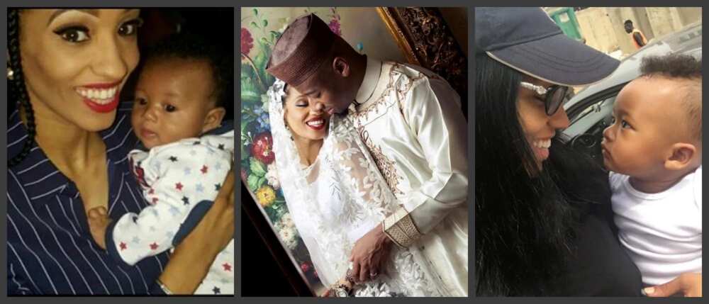 Dija husband Rotimi and baby Dija husband Rotimi and baby