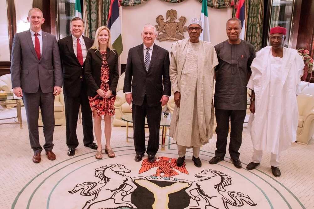 President Buhari meets US secretary of state in Aso Rock