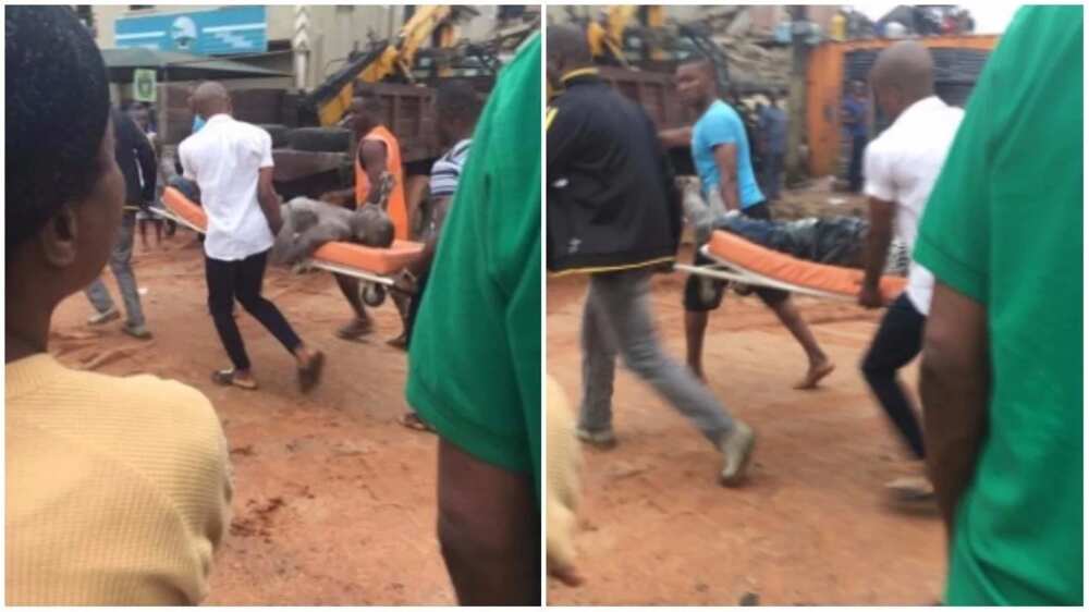 Corps member, 5 others trapped as building collapses in Owerri, Imo state (photos)