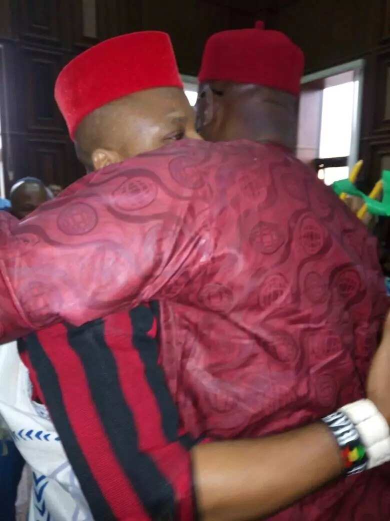 Fayose storms Abuja court for Nnamdi Kanu's trial