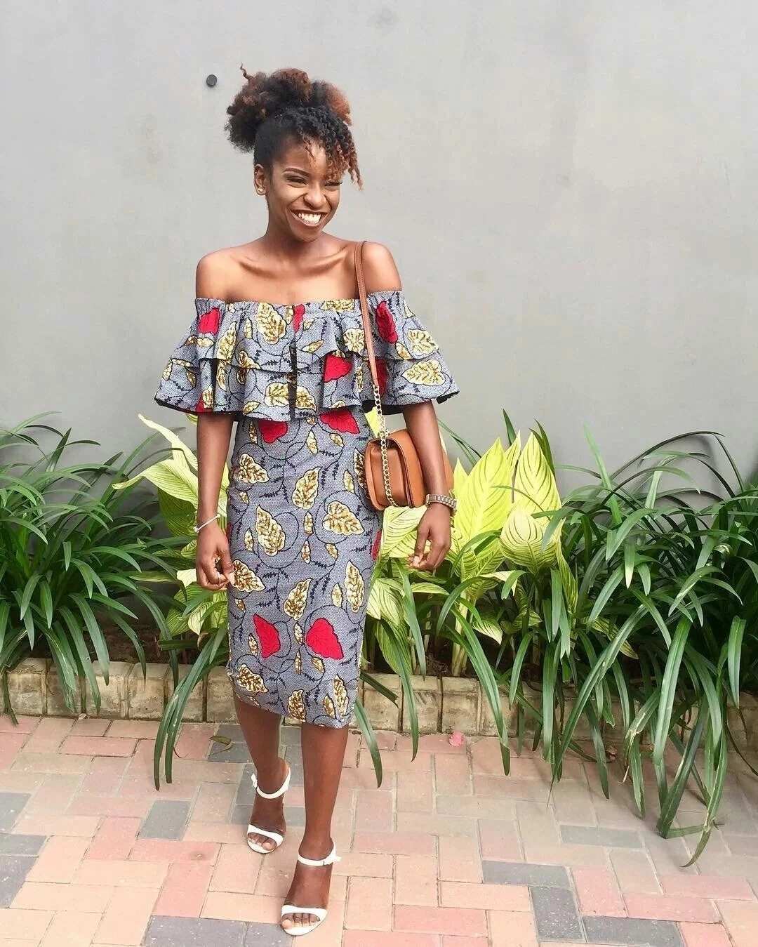 off shoulder ankara long gown