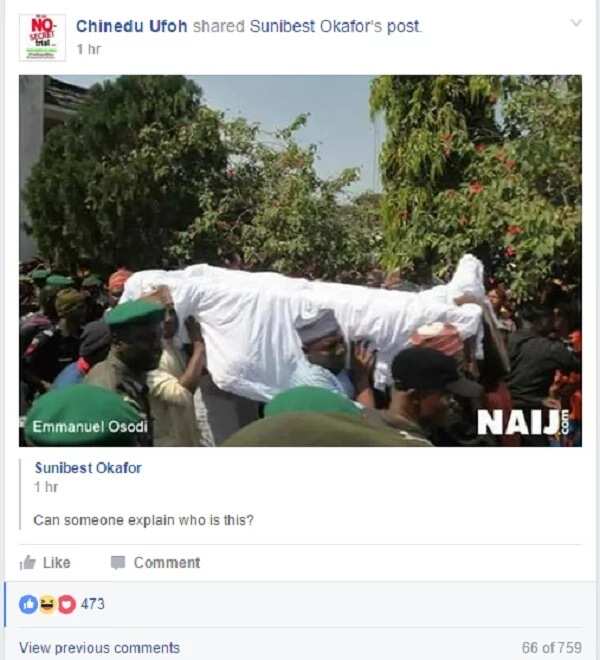 DISCLAIMER! Legit.ng branded picture wrongly used on Biafra Facebook page