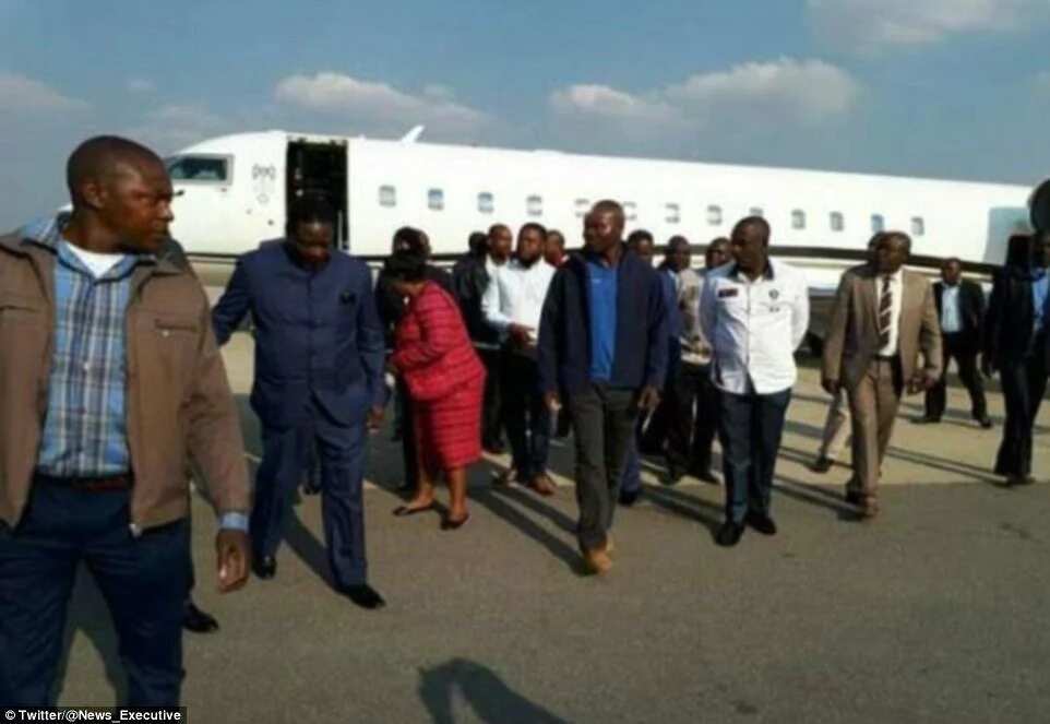 The Zimbabwean vice president sent on exile returned to the country Wednesday morning. Photo source: Daily Mail
