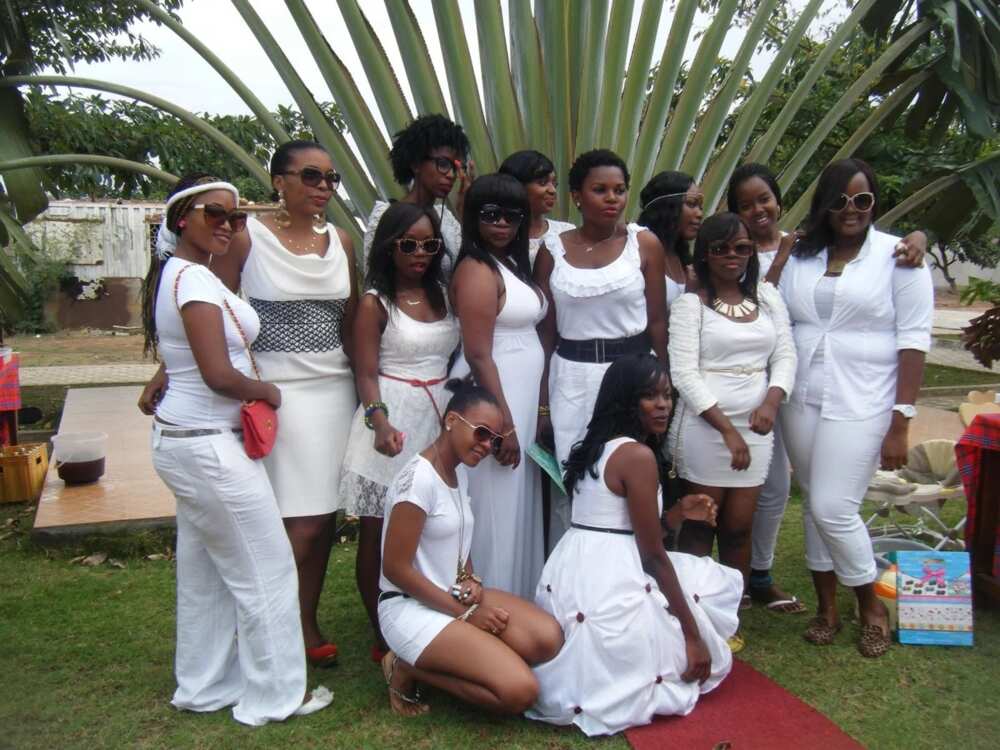 Bride and guests at the shower