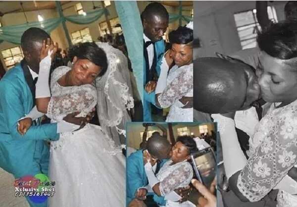 Bride 'refuses' to kiss husband on their wedding day (photos)