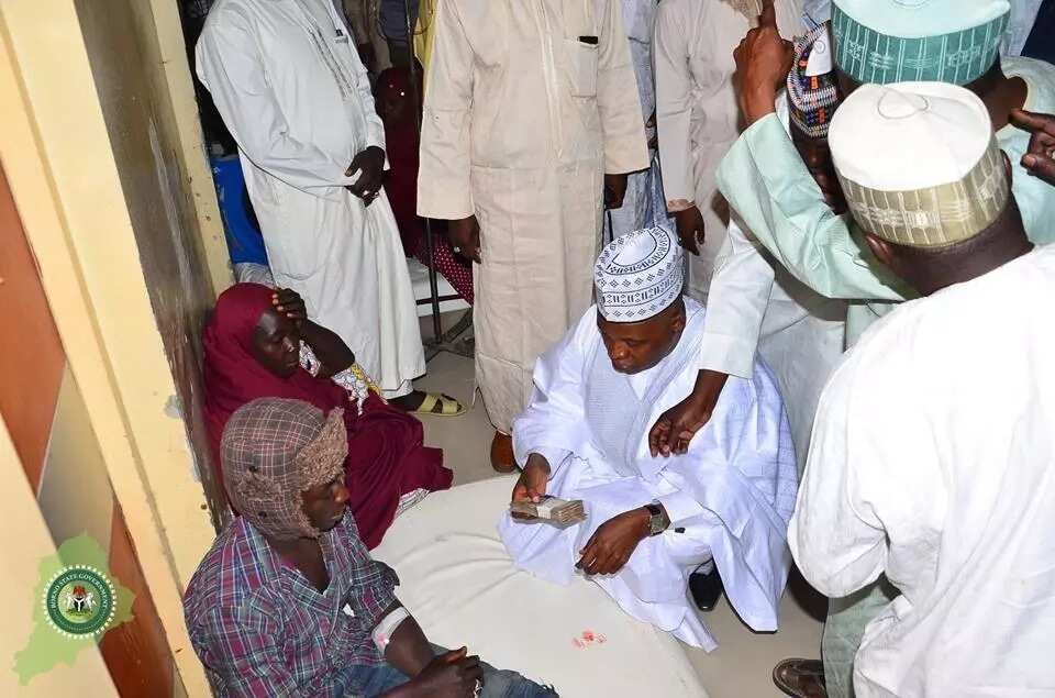 Borno bombing: Shettima visits, donates to victims, urges proper treatment