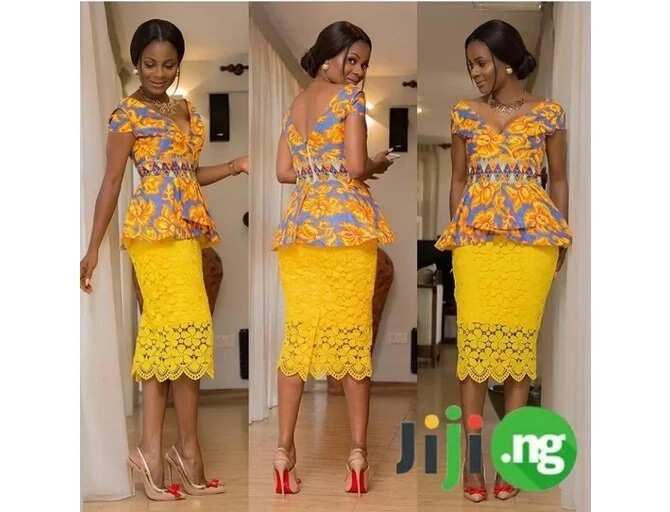 Ankara and lace - Mix of styles for a gorgeous outfit
