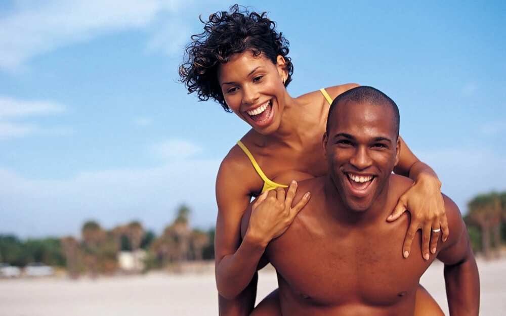 A couple full of happiness A couple full of happiness