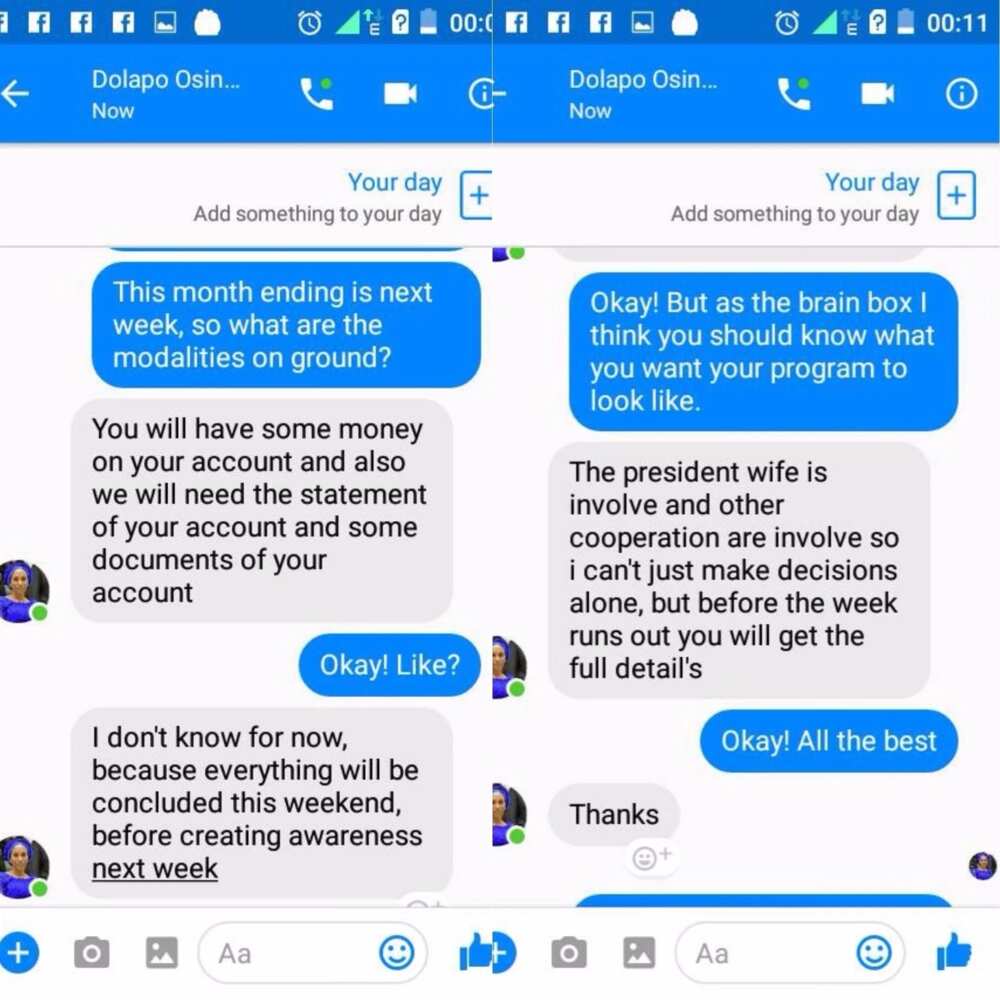 Scammer impersonates wife of the Acting President Osinbajo on Facebook, scams Nigerians