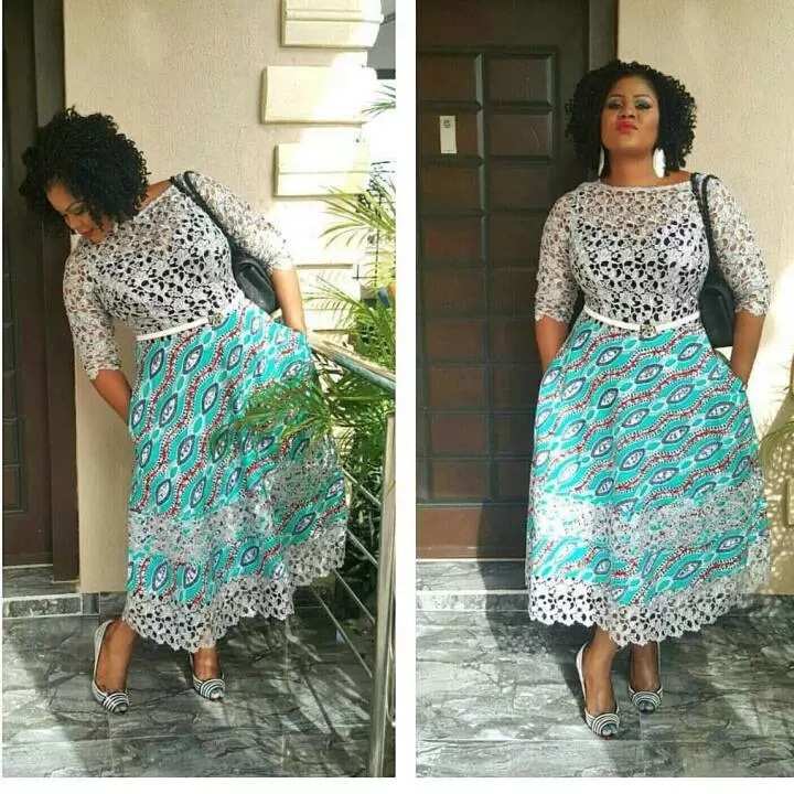 lace with ankara style