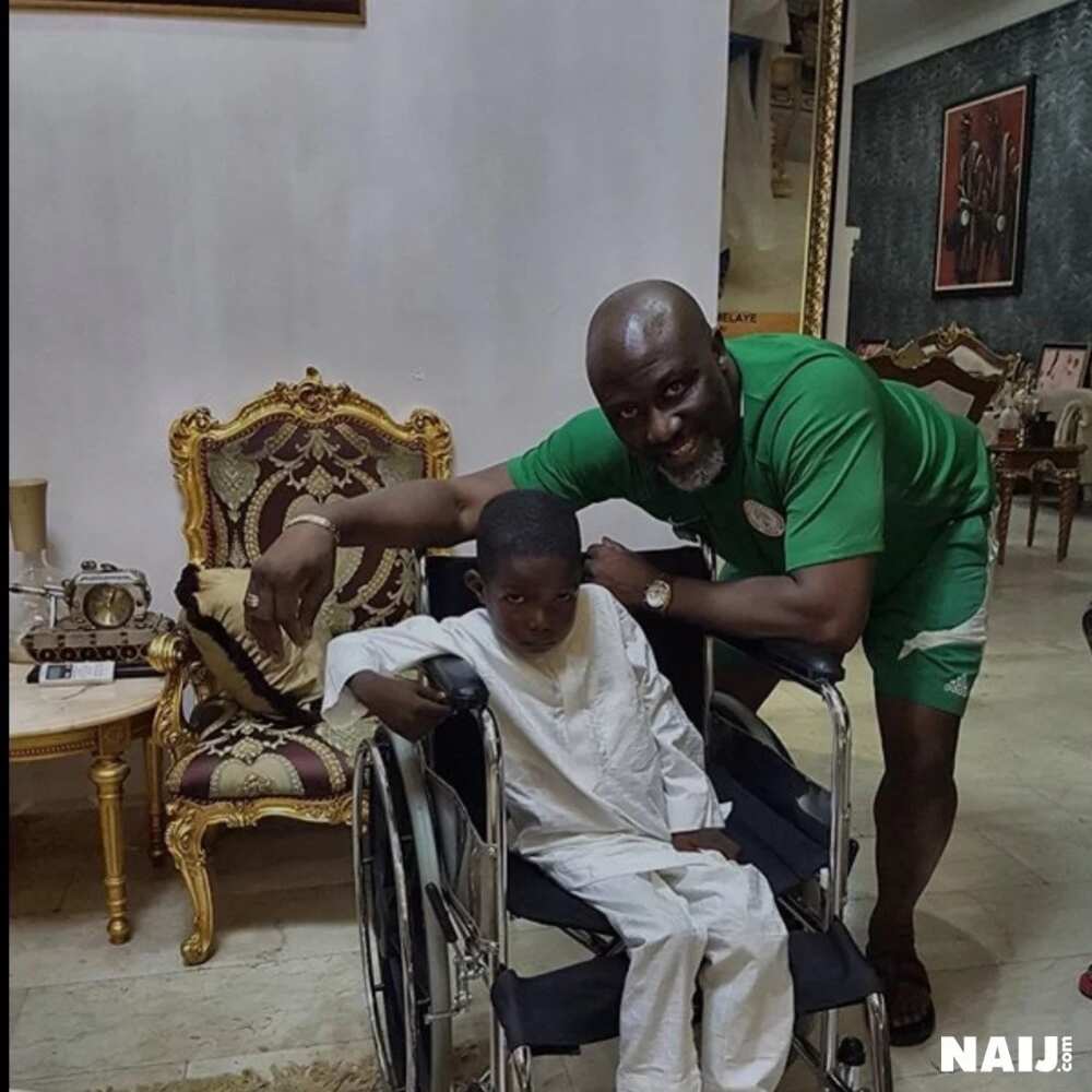 Nigerians react as Senator Dino Melaye seek funds to help 6-year-old boy paralysed by Boko Haram (photos)