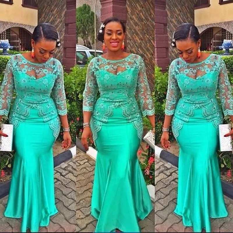 Latest chiffon gown styles in Nigeria
