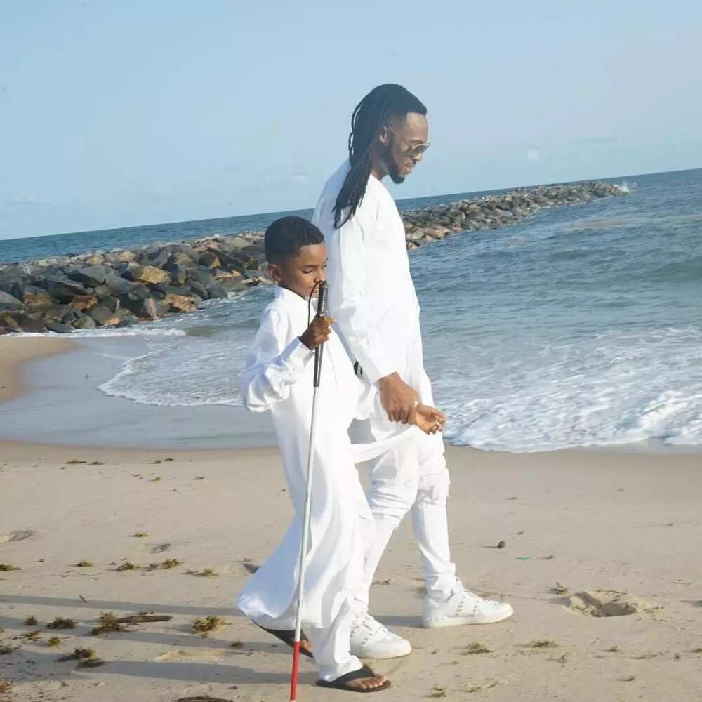 Flavour speaks on how God led him to a young blind singer from Liberia Flavour speaks on how God led him to a young blind singer from Liberia